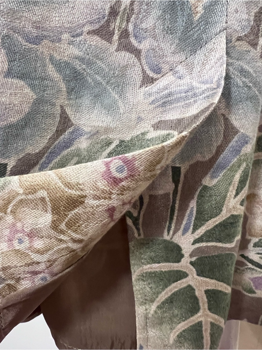MAX MARA Vintage Linen Cotton Floral Skirt Suit Set Peony Garden - Picture 9 of 16